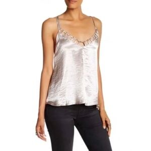 silver free people tank with metal details